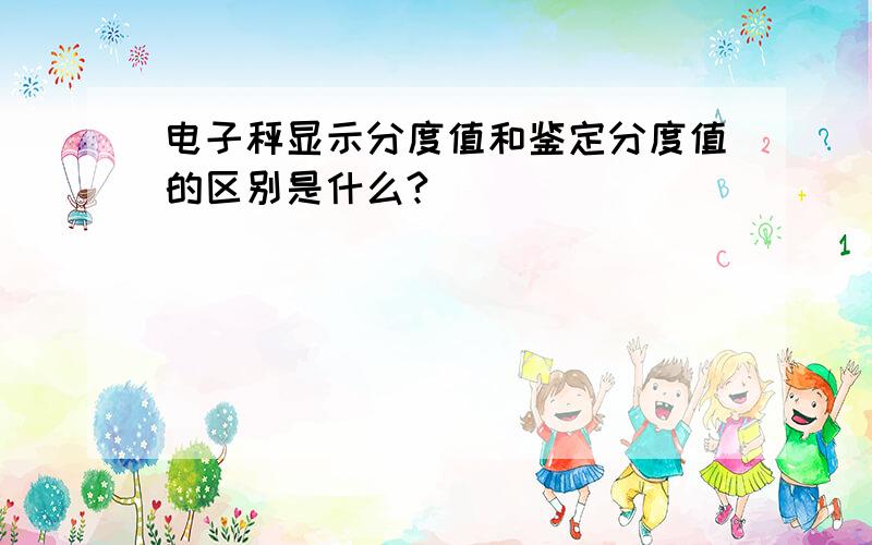 电子秤显示分度值和鉴定分度值的区别是什么?