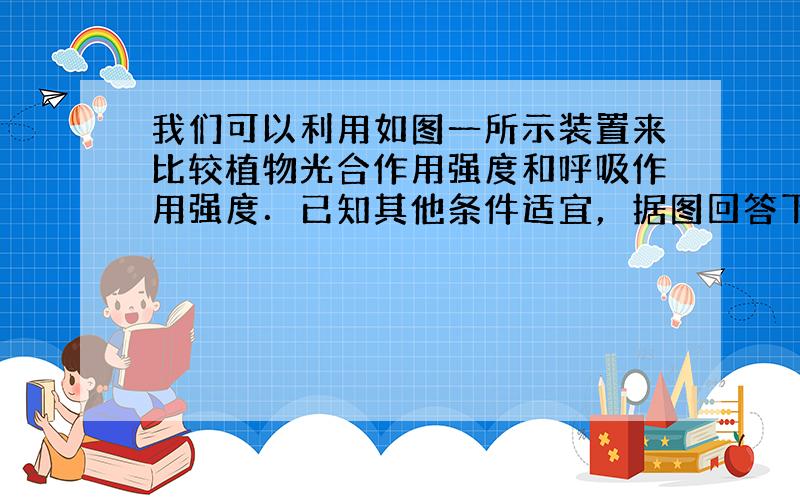 我们可以利用如图一所示装置来比较植物光合作用强度和呼吸作用强度．已知其他条件适宜，据图回答下列问题：