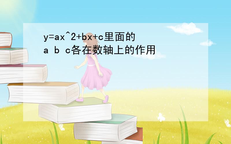 y=ax^2+bx+c里面的a b c各在数轴上的作用