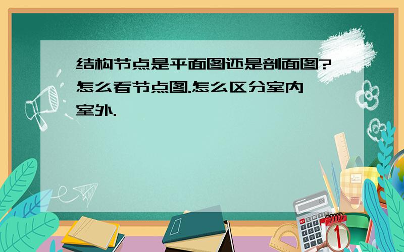 结构节点是平面图还是剖面图?怎么看节点图.怎么区分室内,室外.