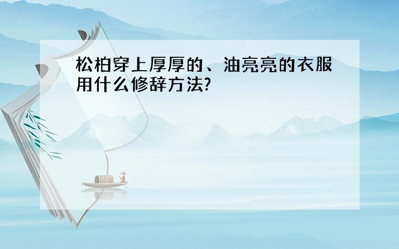 松柏穿上厚厚的、油亮亮的衣服用什么修辞方法?