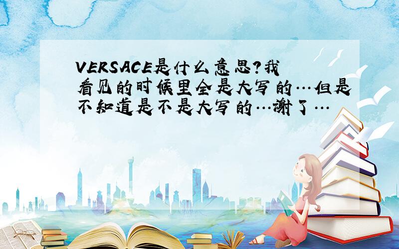 VERSACE是什么意思?我看见的时候里全是大写的…但是不知道是不是大写的…谢了…