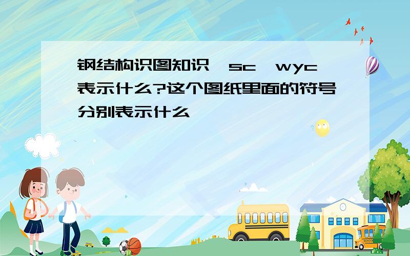 钢结构识图知识,sc、wyc表示什么?这个图纸里面的符号分别表示什么