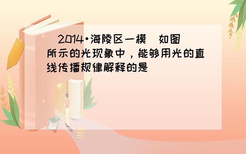 （2014•海陵区一模）如图所示的光现象中，能够用光的直线传播规律解释的是（　　）