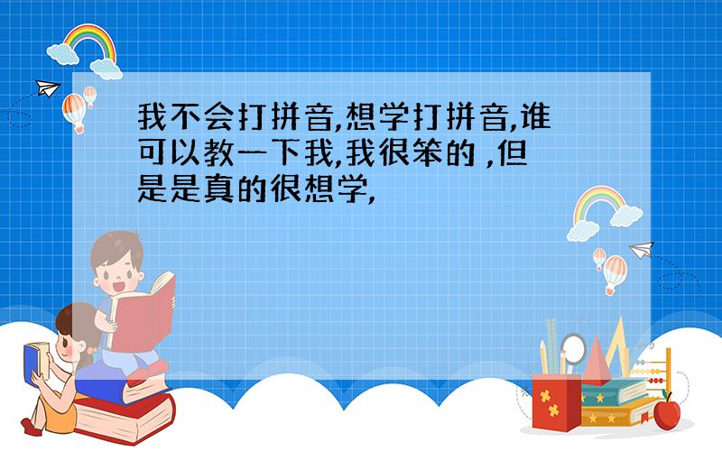 我不会打拼音,想学打拼音,谁可以教一下我,我很笨的 ,但是是真的很想学,