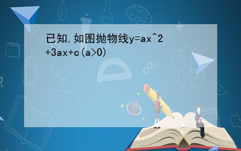 已知,如图抛物线y=ax^2+3ax+c(a>0)