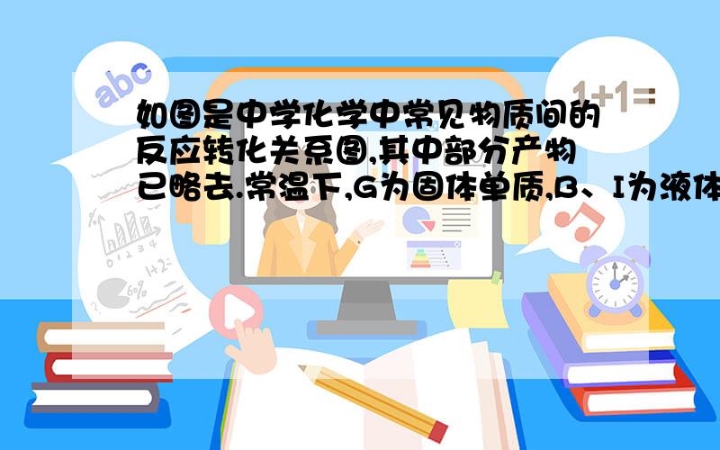 如图是中学化学中常见物质间的反应转化关系图,其中部分产物已略去.常温下,G为固体单质,B、I为液体,其余都为气体.A为化