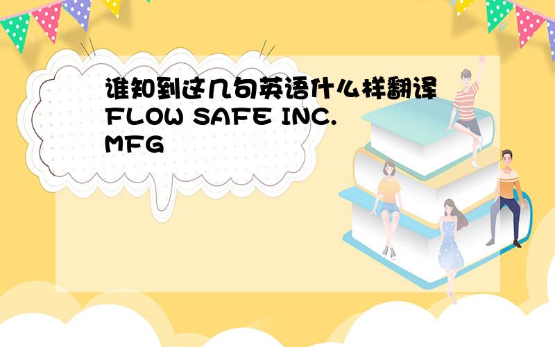 谁知到这几句英语什么样翻译 FLOW SAFE INC.MFG