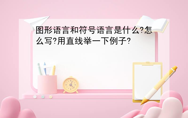 图形语言和符号语言是什么?怎么写?用直线举一下例子?