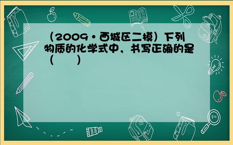 （2009•西城区二模）下列物质的化学式中，书写正确的是（　　）