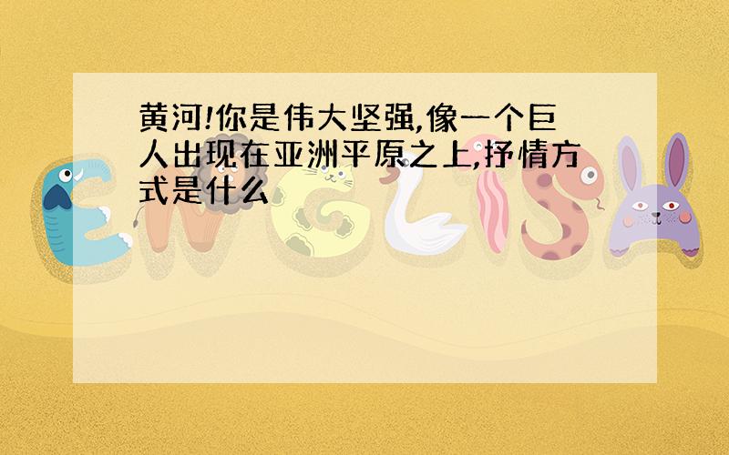 黄河!你是伟大坚强,像一个巨人出现在亚洲平原之上,抒情方式是什么