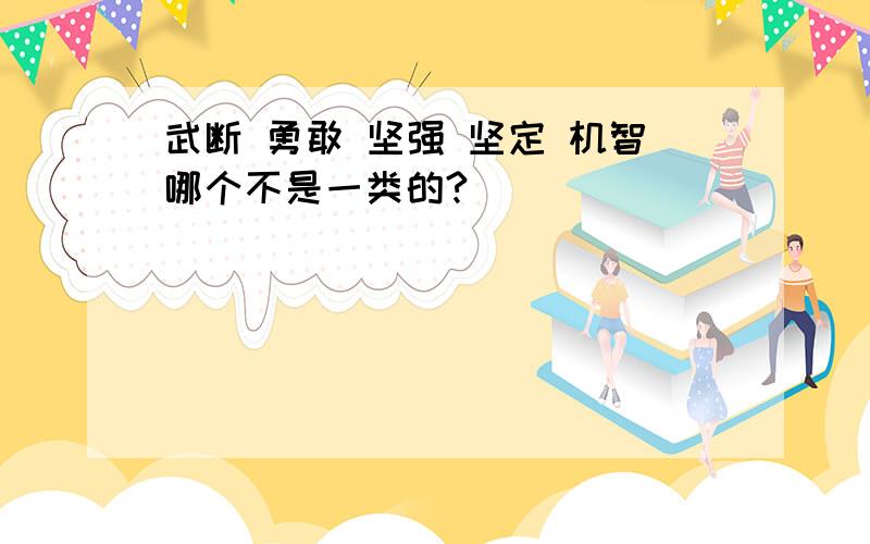 武断 勇敢 坚强 坚定 机智哪个不是一类的?