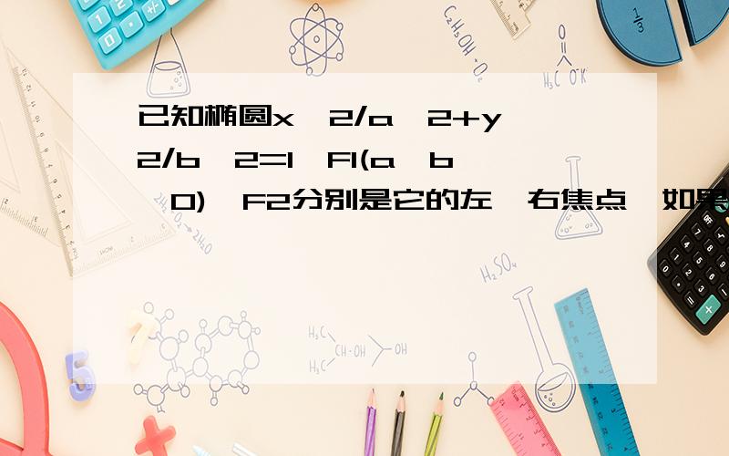 已知椭圆x*2/a*2+y*2/b*2=1,F1(a>b>0),F2分别是它的左,右焦点,如果在椭圆上一点M（X0,Y0