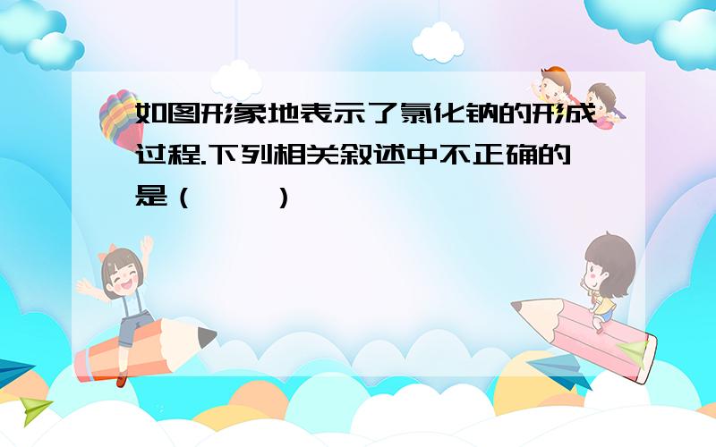 如图形象地表示了氯化钠的形成过程.下列相关叙述中不正确的是（　　）