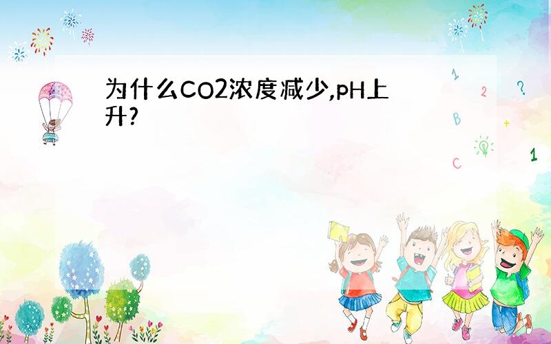 为什么CO2浓度减少,pH上升?