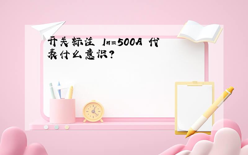 开关标注 In=500A 代表什么意识?