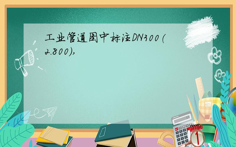 工业管道图中标注DN300(2.800),