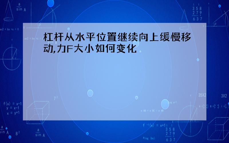 杠杆从水平位置继续向上缓慢移动,力F大小如何变化