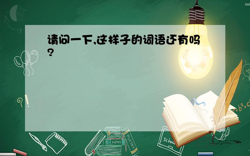 请问一下,这样子的词语还有吗?