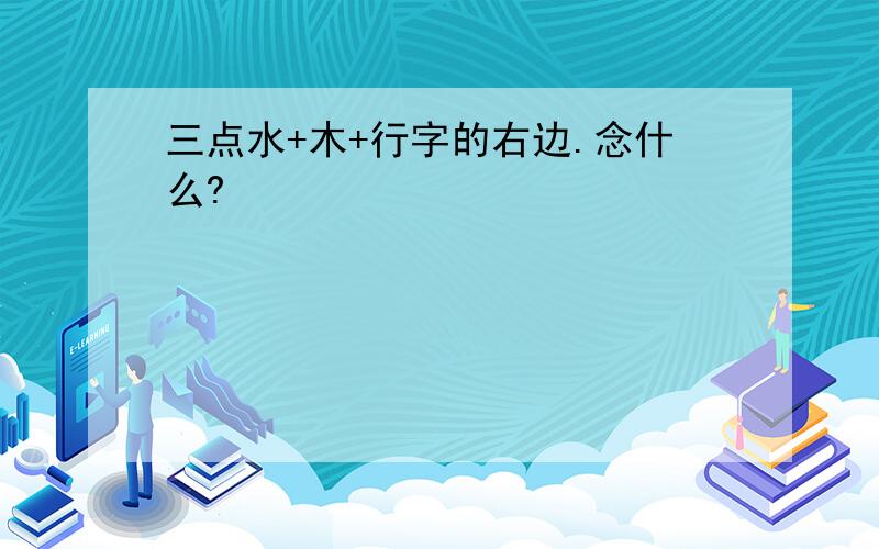 三点水+木+行字的右边.念什么?