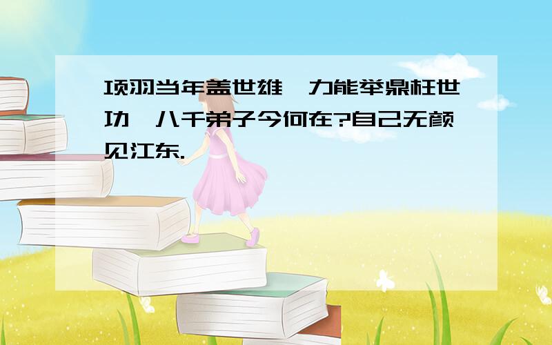 项羽当年盖世雄,力能举鼎枉世功,八千弟子今何在?自己无颜见江东.