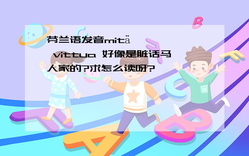 芬兰语发音mitä vittua 好像是脏话马人家的?求怎么读呀?