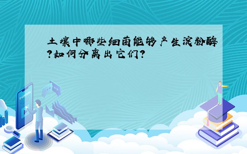 土壤中哪些细菌能够产生淀粉酶?如何分离出它们?