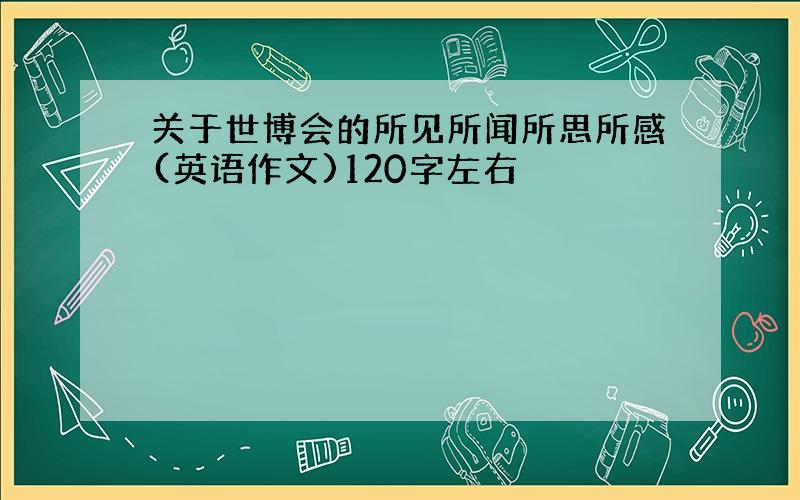 关于世博会的所见所闻所思所感(英语作文)120字左右