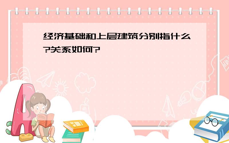 经济基础和上层建筑分别指什么?关系如何?