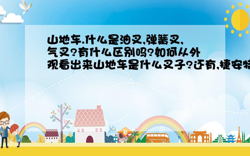 山地车.什么是油叉,弹簧叉,气叉?有什么区别吗?如何从外观看出来山地车是什么叉子?还有,捷安特ATX770D是什么叉?