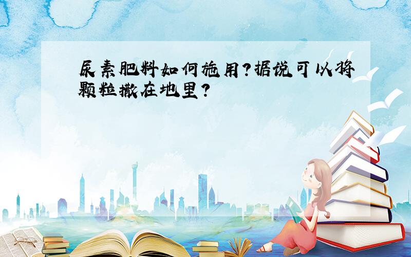 尿素肥料如何施用?据说可以将颗粒撒在地里?