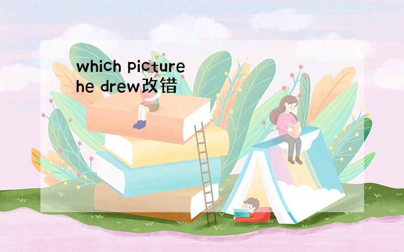 which picture he drew改错