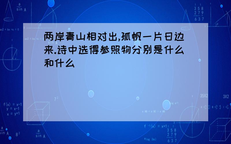 两岸青山相对出,孤帆一片日边来.诗中选得参照物分别是什么和什么