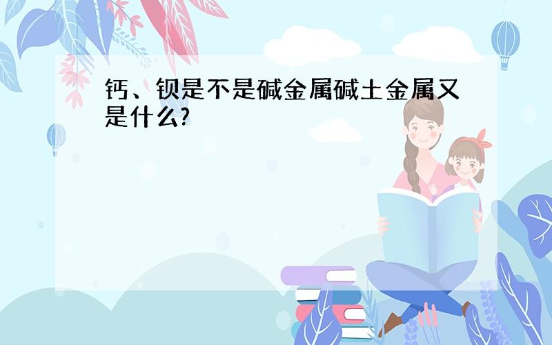 钙、钡是不是碱金属碱土金属又是什么?