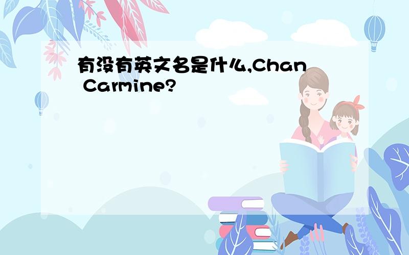 有没有英文名是什么,Chan Carmine?