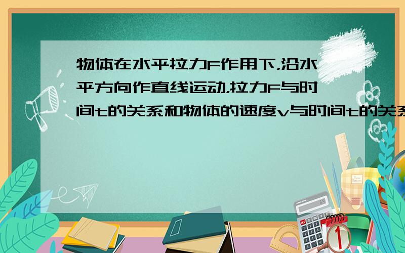 物体在水平拉力F作用下，沿水平方向作直线运动，拉力F与时间t的关系和物体的速度v与时间t的关系如图所示．由图可知，0-8