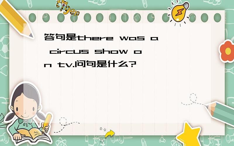 答句是there was a circus show on tv.问句是什么?