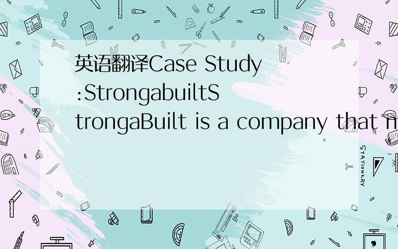 英语翻译Case Study:StrongabuiltStrongaBuilt is a company that ma