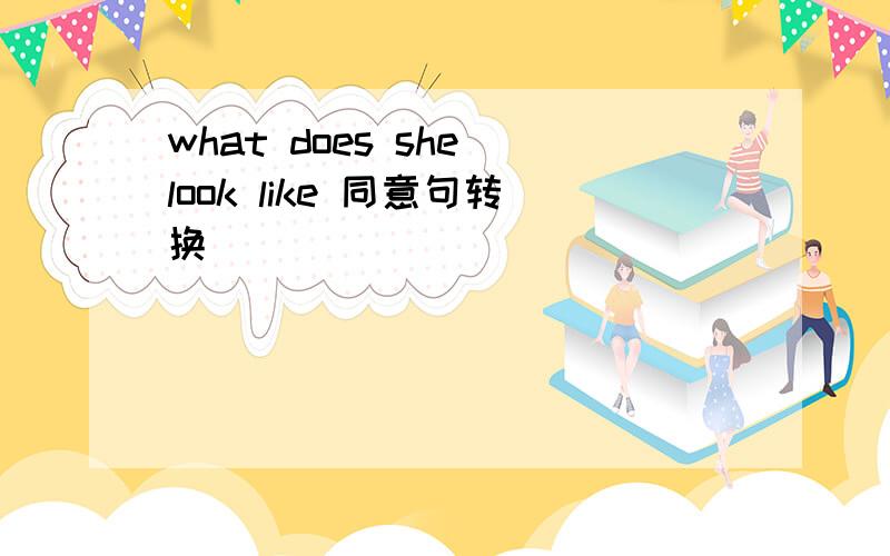 what does she look like 同意句转换