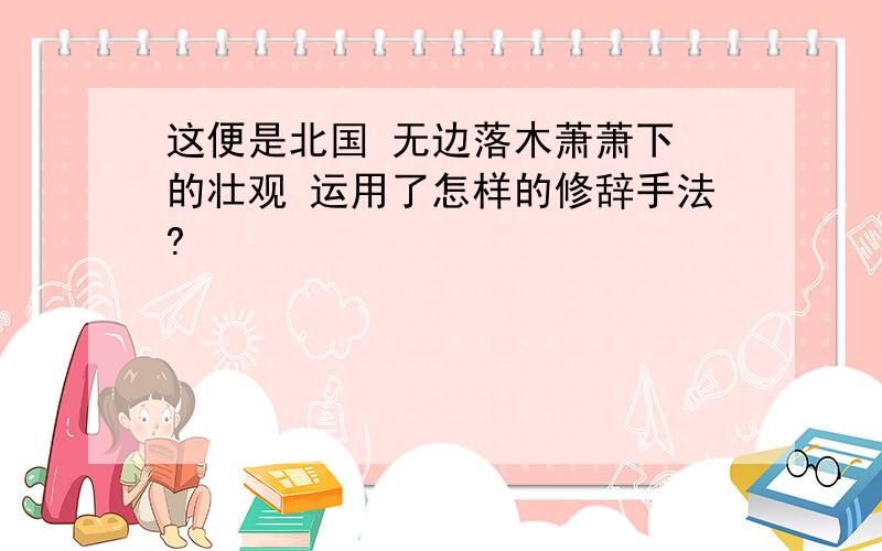 这便是北国 无边落木萧萧下 的壮观 运用了怎样的修辞手法?