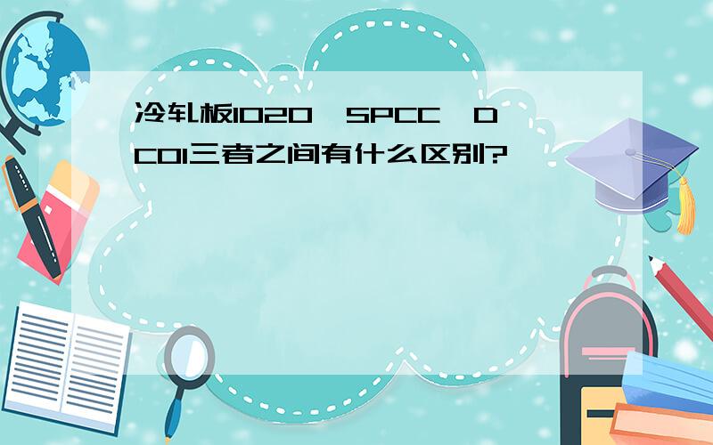 冷轧板1020,SPCC,DC01三者之间有什么区别?