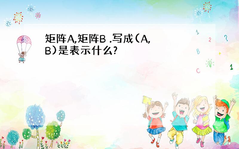 矩阵A,矩阵B .写成(A,B)是表示什么?