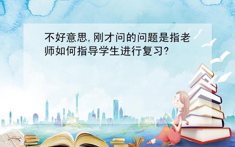 不好意思,刚才问的问题是指老师如何指导学生进行复习?