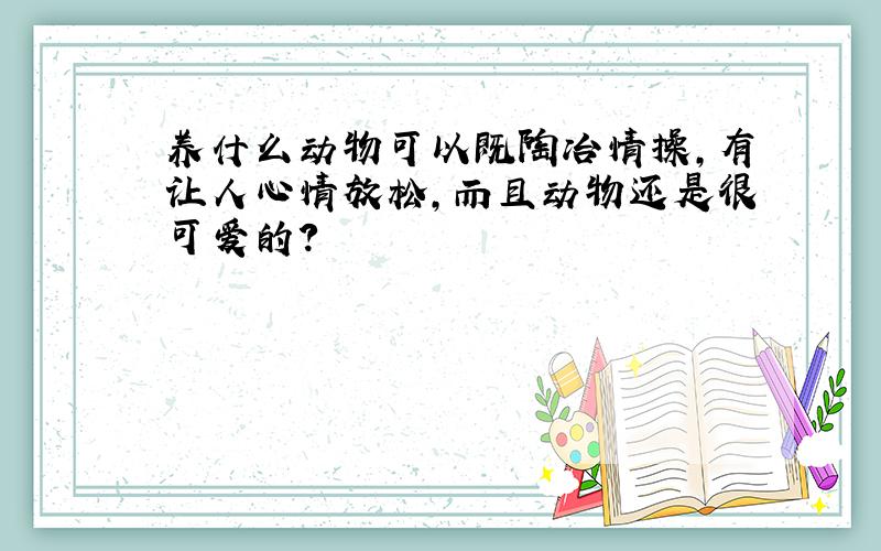 养什么动物可以既陶冶情操,有让人心情放松,而且动物还是很可爱的?