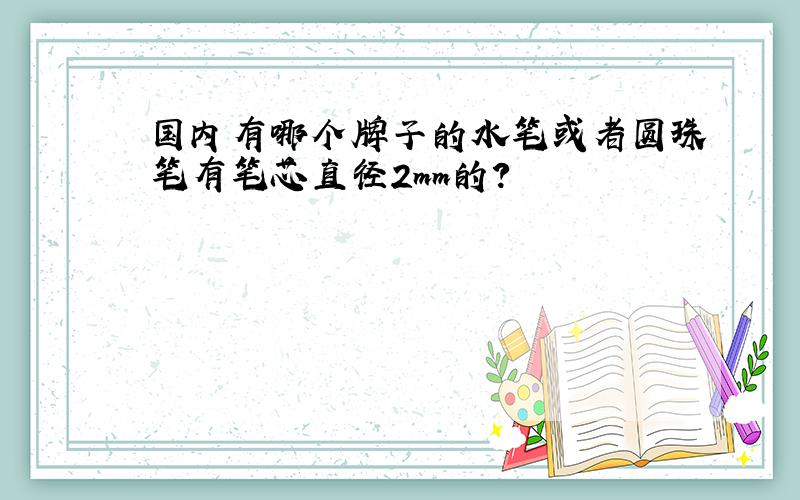 国内有哪个牌子的水笔或者圆珠笔有笔芯直径2mm的?