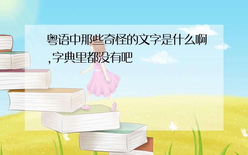 粤语中那些奇怪的文字是什么啊,字典里都没有吧