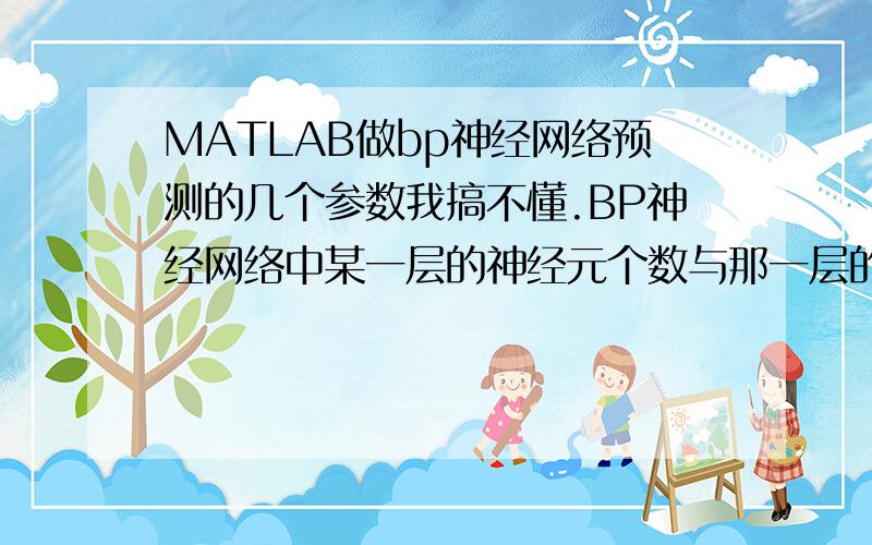 MATLAB做bp神经网络预测的几个参数我搞不懂.BP神经网络中某一层的神经元个数与那一层的节点数有什么区别联系.假设一