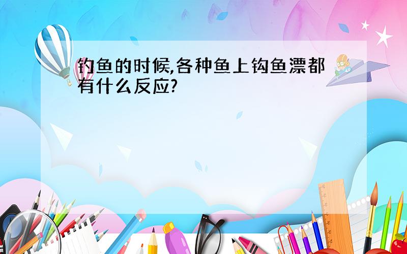 钓鱼的时候,各种鱼上钩鱼漂都有什么反应?