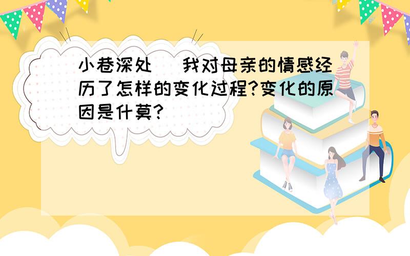 小巷深处 (我对母亲的情感经历了怎样的变化过程?变化的原因是什莫?)