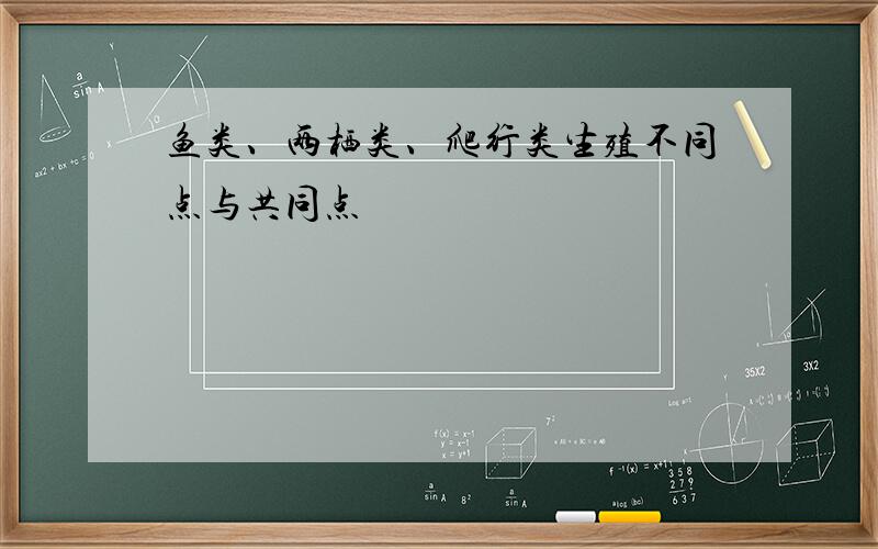 鱼类、两栖类、爬行类生殖不同点与共同点